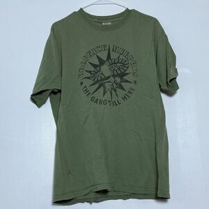 Dropkick Murphys Y2K T-Shirt The Gangs All‎ Here Graphic Tee Olive Green L